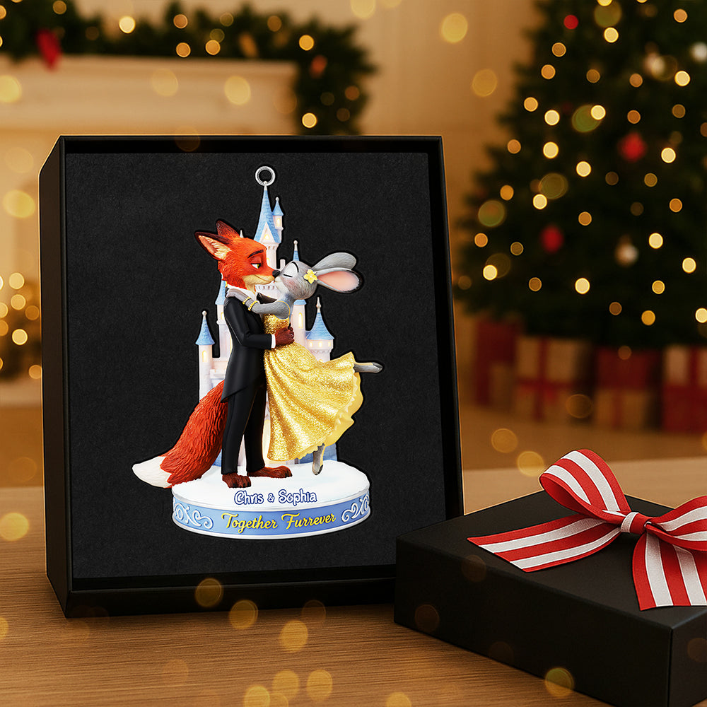 Personalized Gifts For Christmas, Kissing Couple Acrylic Ornament 04Nata031025 - Image 3