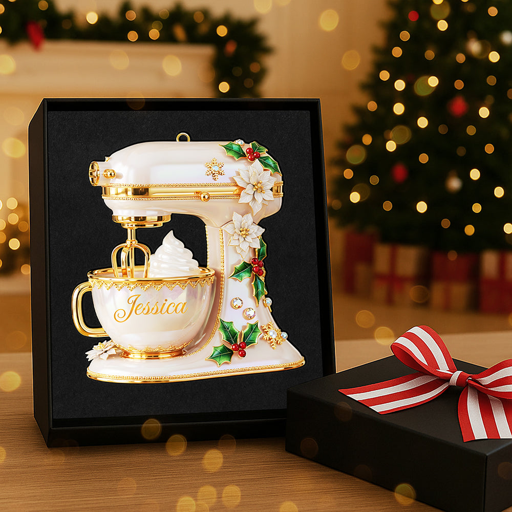 Personalized Gifts For Christmas, Baking Mixer Custom Shape Acrylic Ornament 02Pgta091025 - Image 3