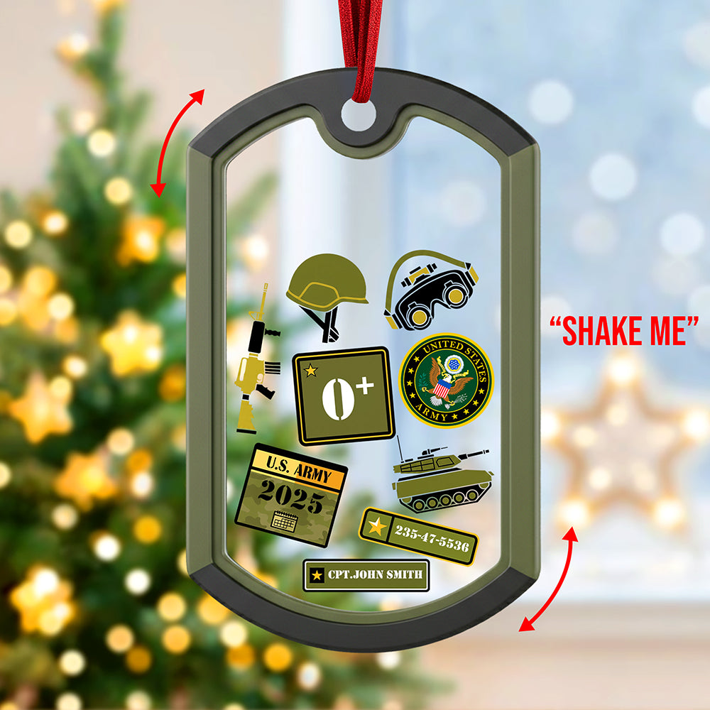 Military Pride Christmas Shaker Ornament - Personalized Gifts For Soldiers 01Hyqn150925 - Image 2