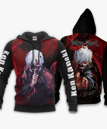 Tokyo Ghoul Hoodie Tokyo Ghoul Ken Kaneki Transform Red Eyes Black Red Hoodie Anime Hoodie