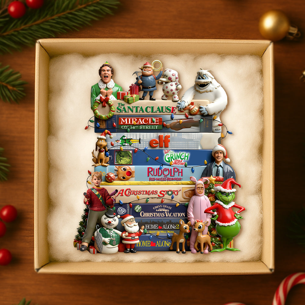 Classic Christmas Films Collection Stack Ornament, Personalized Christmas Gifts 05Qhtn131025 - Image 3
