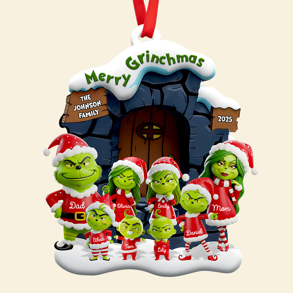 Green Family Christmas Ornament Personalized Gifts For Famiy 01Dtdt220925 - Image 3