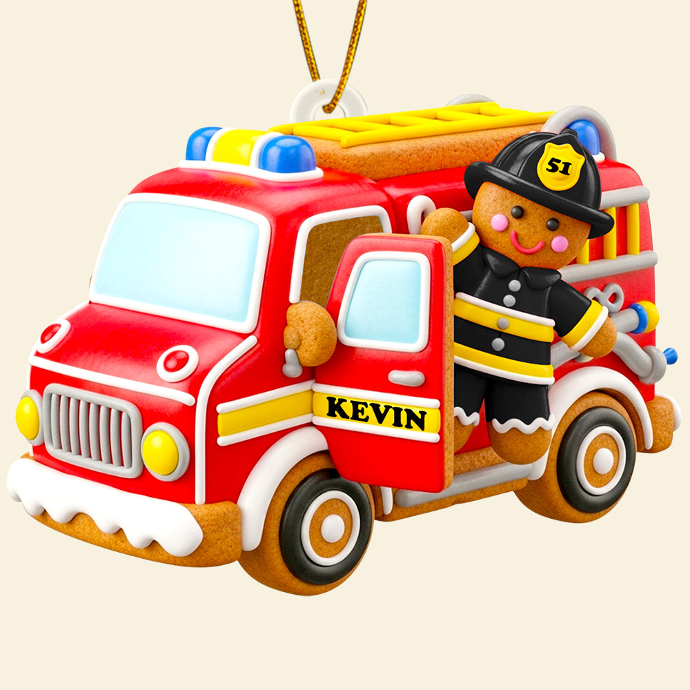 Firefighter Gingerbread Ornament Personalzied Gifts For Firefighters 04Pgdt160825 - Image 3