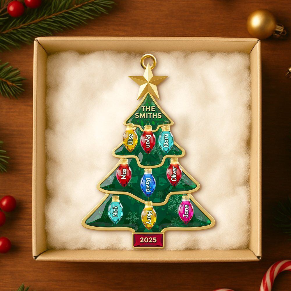Family Light-Up Christmas Tree Ornament Personalized Gifts For Family 01Nadt161025 - Image 3