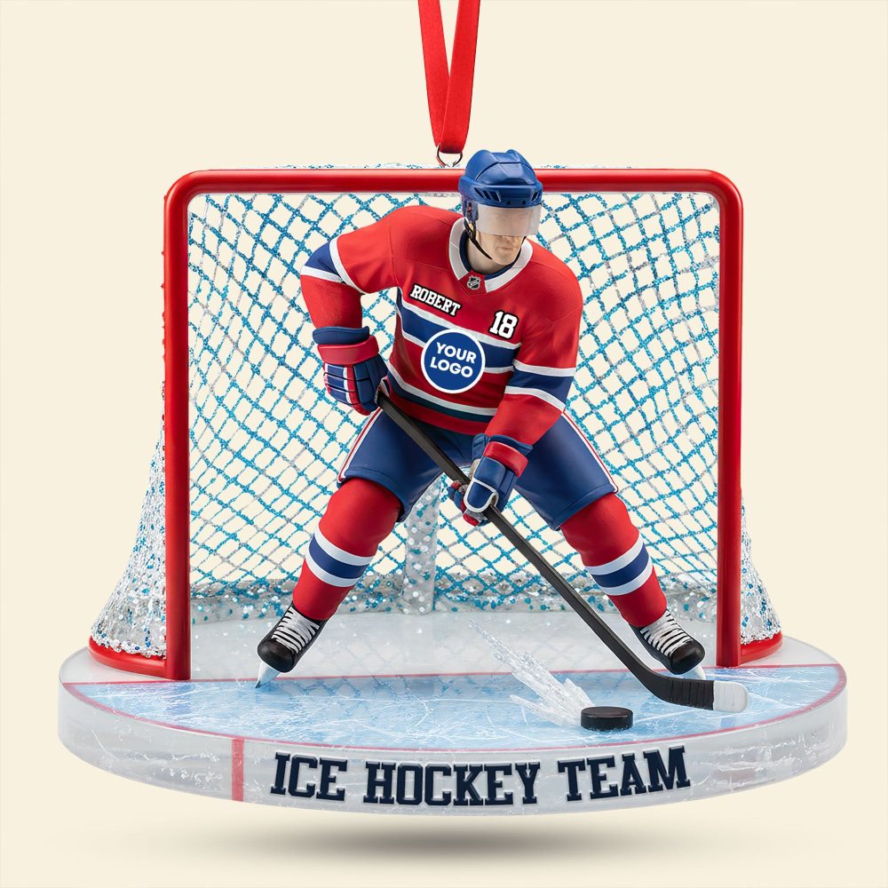 Scoring Memories With Every Shot - Personalized Ice Game Ornament - Custom Gift For Sports Enthusiasts - Image 3