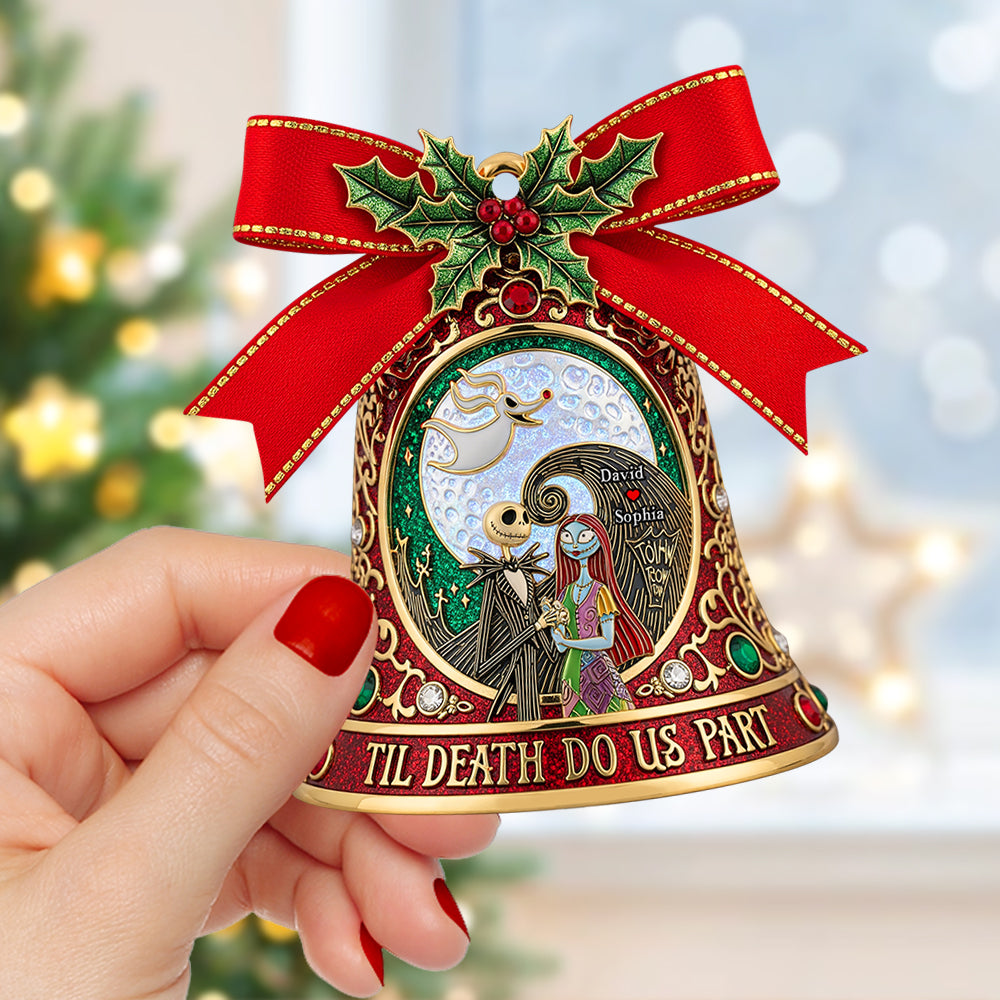 “Til Death Do Us Part” - Gothic Love Christmas Ornament - Custom Personalized Gift For Couples - Image 2