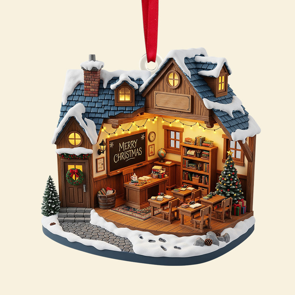 “Celebrate Teaching Excellence With A Personal Touch” - Teacher Miniature Classroom Ornament - Personalized Gift For Educators - Image 4