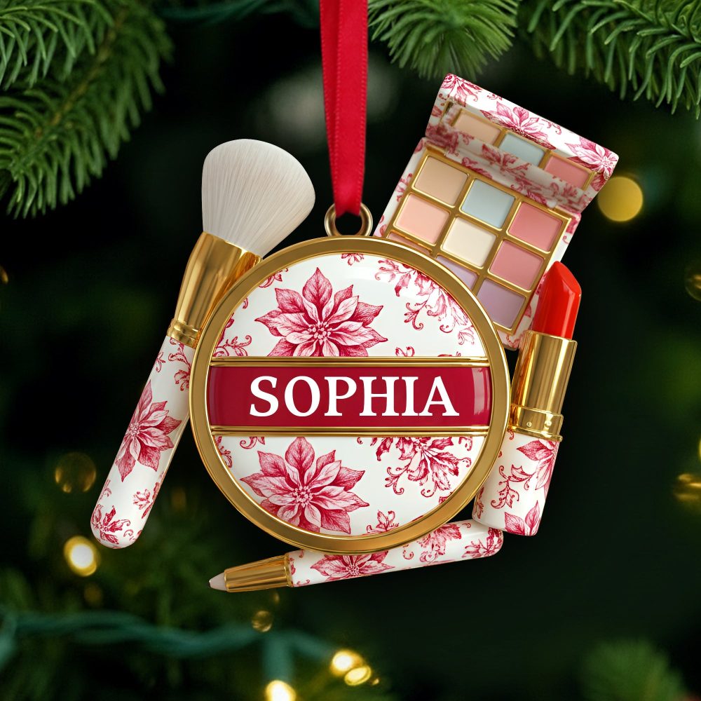 Makeup Kit Christmas Ornament - Personalized Gifts For Makeup Lovers - Image 2