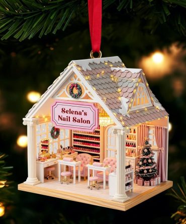 “Your Perfect Nail Retreat Awaits” - Nail Salon Miniature Acrylic Ornament - Personalized Gift For Her