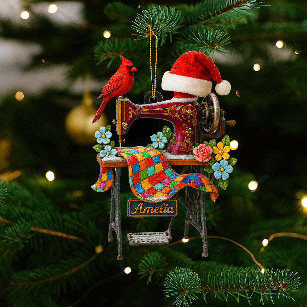 Sewing Machine Christmas Ornament - A Perfect Personalized Gift For Seamstresses - Image 2