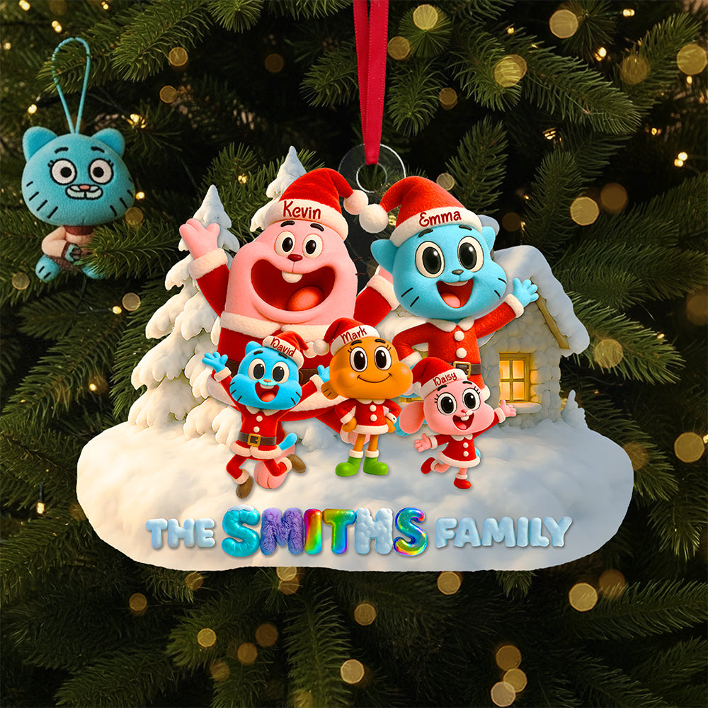 Celebrate Family Togetherness With Our Personalized Christmas Ornament - Cute Family Christmas Ornament, Custom Gift For Family And Friends - Image 2