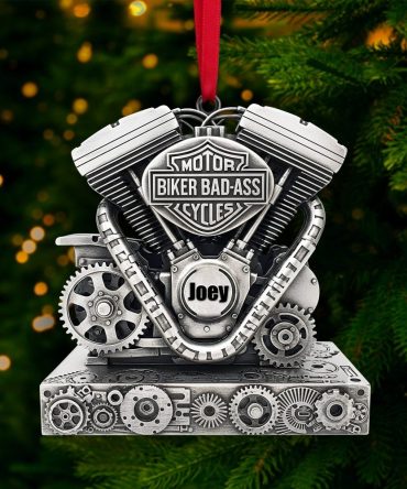 Celebrate Your Biker Spirit - Personalized Strong Motorcycle Engine Ornament - Perfect Gift For Bikers