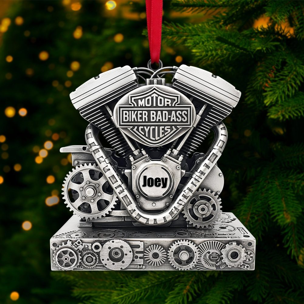 Celebrate Your Biker Spirit - Personalized Strong Motorcycle Engine Ornament - Perfect Gift For Bikers