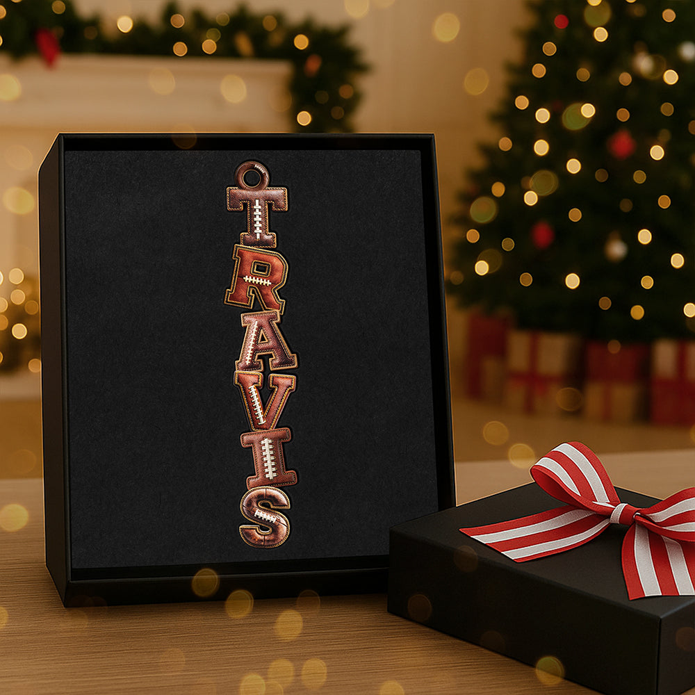 Celebrate Your Passion: Personalized American Football Alphabet Acrylic Ornament - Unique Gift For Sports Lovers - Image 3