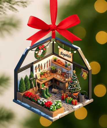 “Celebrate Your Green Thumb!” - Gardening Miniature Christmas Ornament, Personalized Gift For Garden Lovers