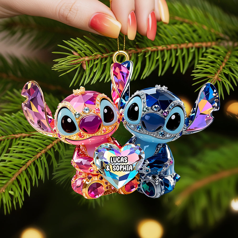 Forever In Love — Personalized Couples Christmas Ornament - Image 2
