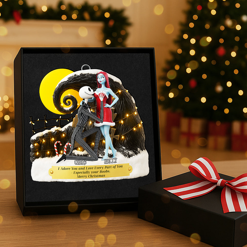I Adore You And Love Every Part Of You - Personalized Christmas Ornament For Couples - Image 4