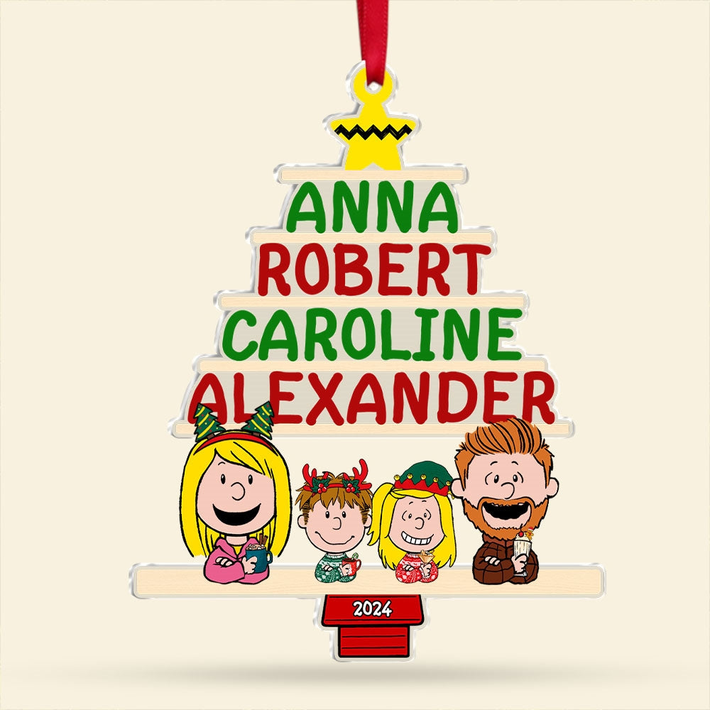 Personalized Family Christmas Ornament - Custom Names And Year - Image 2