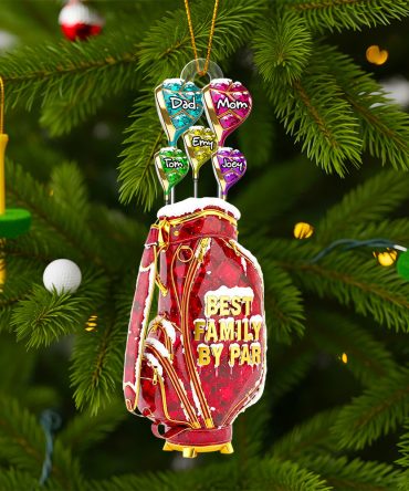 Best Family By Par Christmas Ornament - Personalized Golf Family Gift