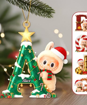 Celebrate Christmas With Personalized Joy! - Alphabet Christmas Ornament, Custom Gift For Loved Ones