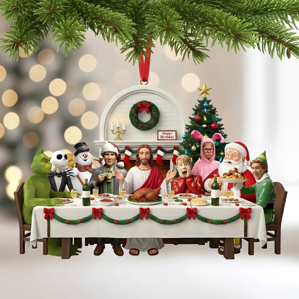 Celebrate Christmas With Jesus Christ Ornament - Personalized Gift For Believers & Classic Movie Fans - Image 3