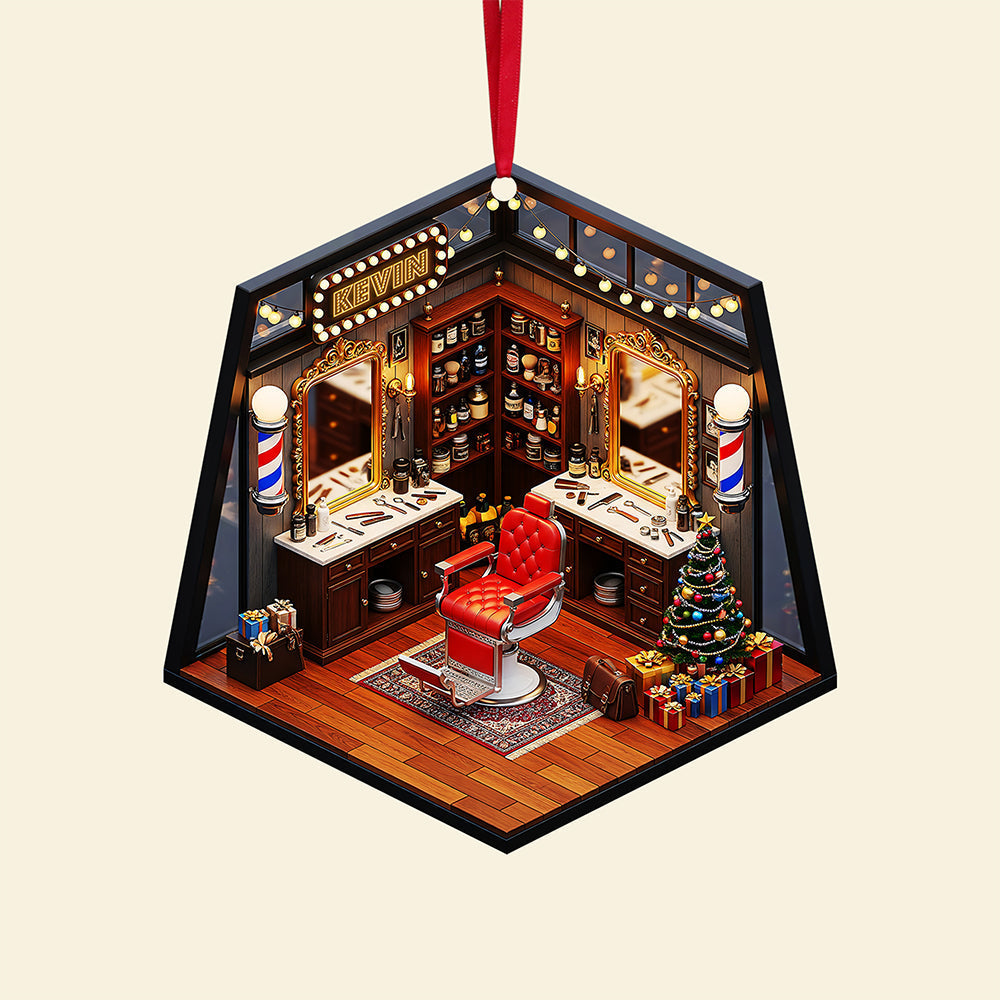 “A Cut Above The Rest” - Personalized Barber Shop Miniature Ornament - Unique Gift For Barbers And Hair Stylists - Image 4