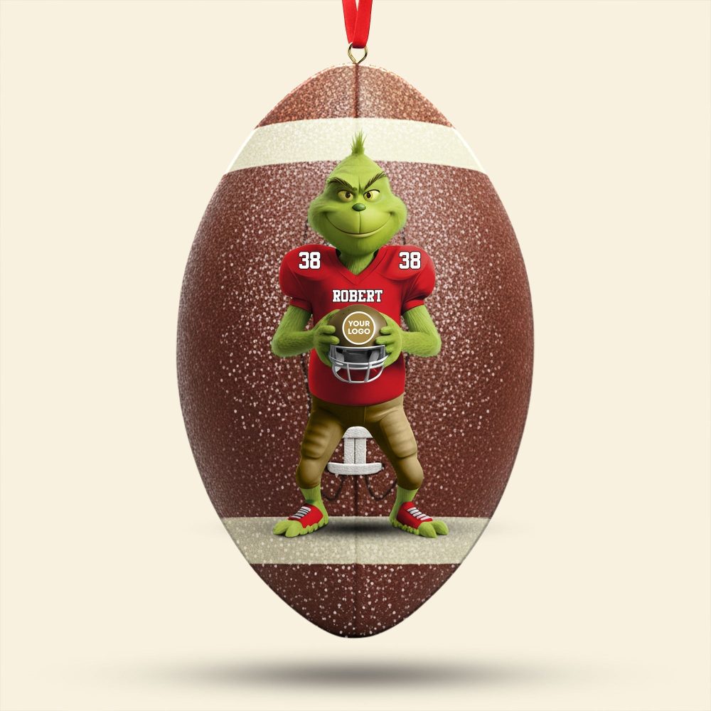 “Bring Joy To Every Game!” - Green Monster Ornament, Personalized Gift For Sports Lovers - Image 5