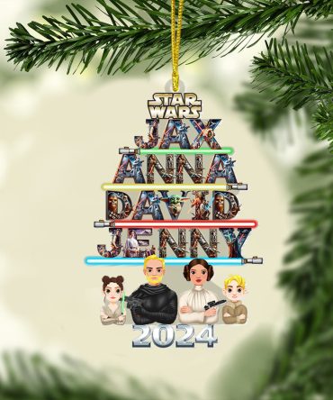 Personalized Star Wars Family Christmas Ornament 2024