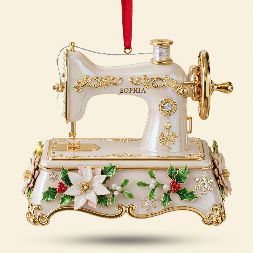 Sewing Is Love Made Visible - Personalized Sewing Machine Ornament - Custom Gift For Sewing Lovers - Image 4