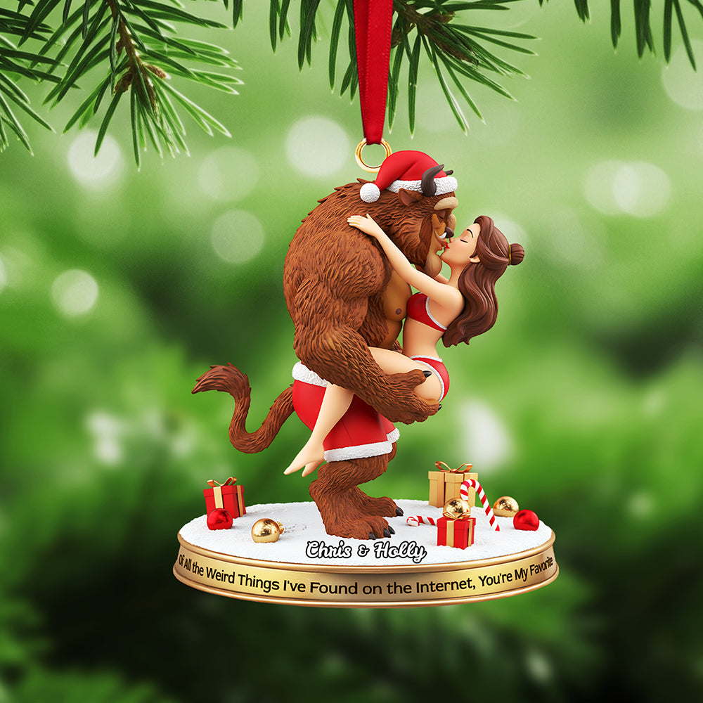 “You’Re My Favorite!” – Christmas Romance Couple Ornament , Personalized Gift For Couples - Image 2