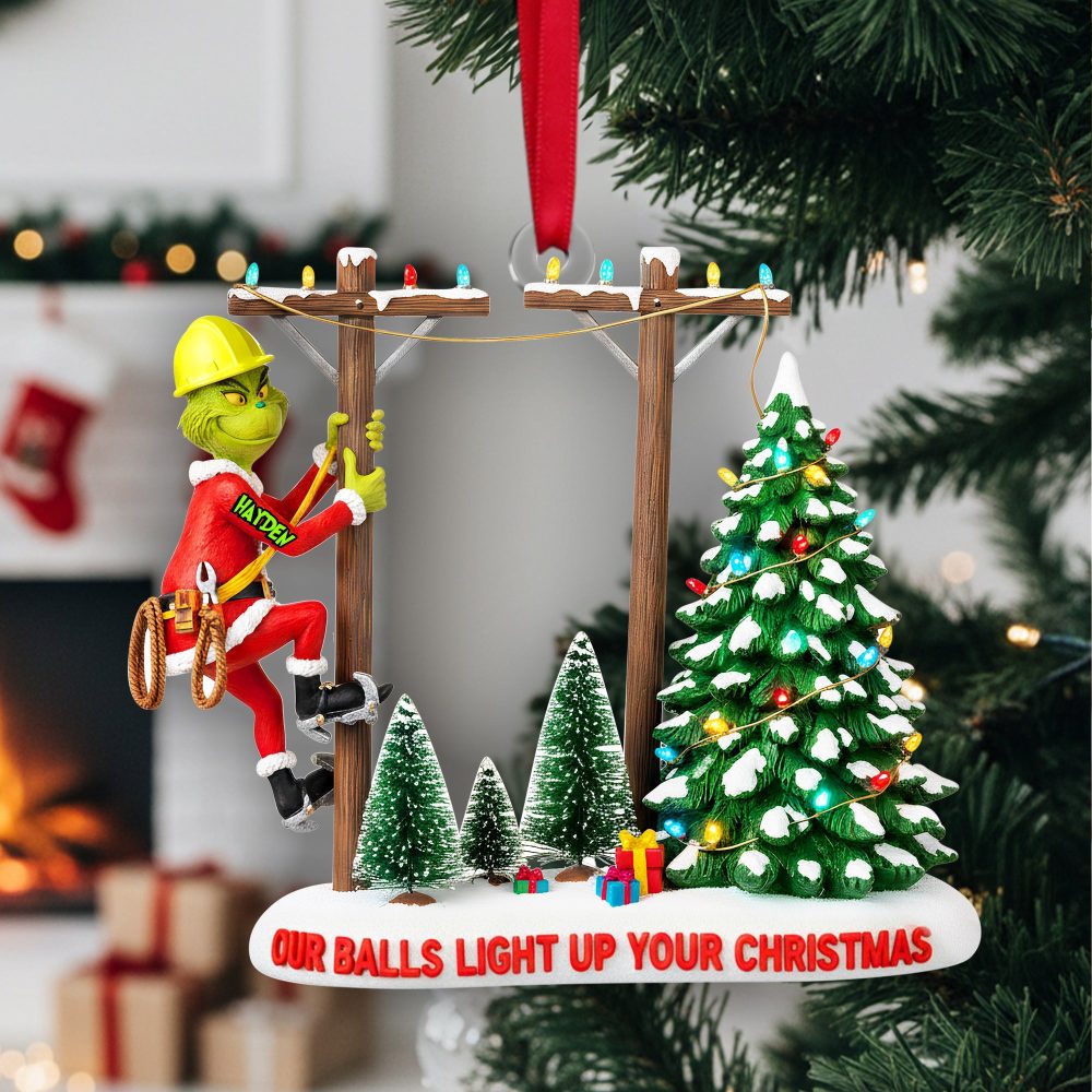 How The Lineman Lit Christmas - Personalized Acrylic Ornament - Unique Gift For Linemen, Electricians, And Christmas Lovers - Image 5