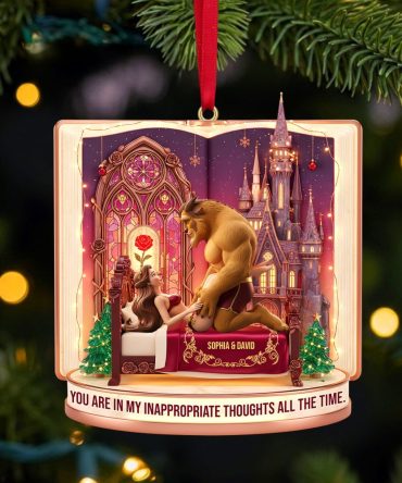 You Are In My Inappropriate Thoughts Ornament - Personalized Christmas Gift For Couples