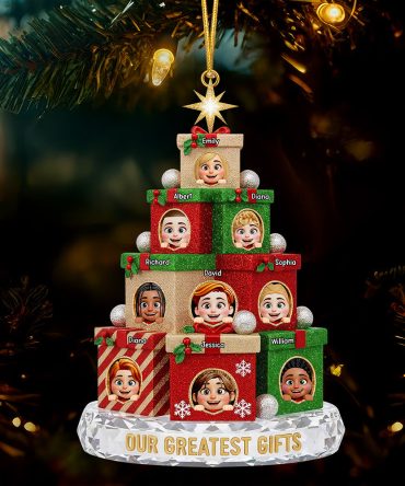 Our Greatest Gifts Christmas Ornament – Personalized Gift For Grandparents, Parents, Kids, And Family