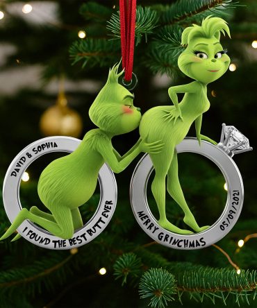 I Found The Best Butt Ever - Naughty Couple Christmas Ornament , Personalized Gift For Couples