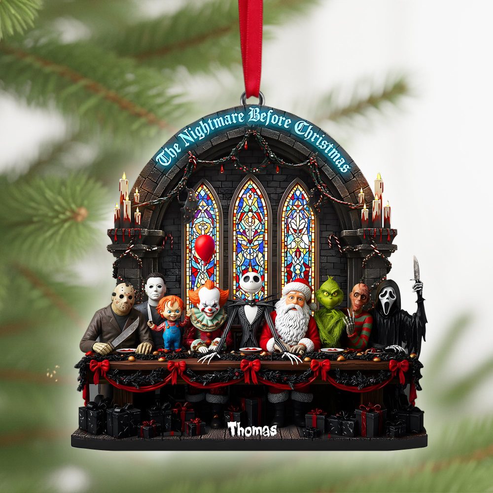The Nightmare Feast Christmas Ornament Personalized Gifts For Horror Fans 03Palu061025 - Image 4