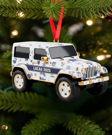 Personalized Gifts For Off-Road Car Lovers Toile De Jouy Acrylic Ornament 02Pgtn300925