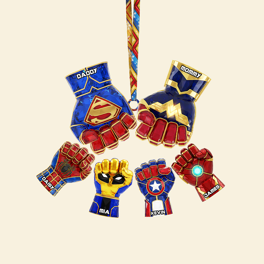 Family Fist Bump Ornament - Personalized Gifts For Family 03Ohta081025 - Image 4