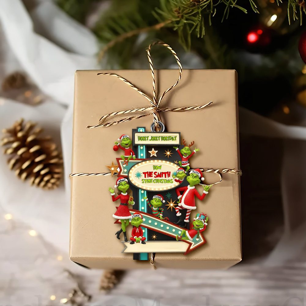Joyful Green Family Ornament - Personalized Gift For Family 05Tolu201025 - Image 2