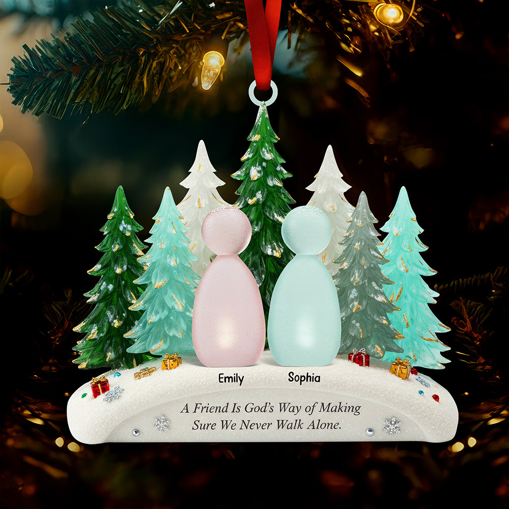 Walking Together Christmas Ornament - Personalized Gifts For Friends 02Naqn111025