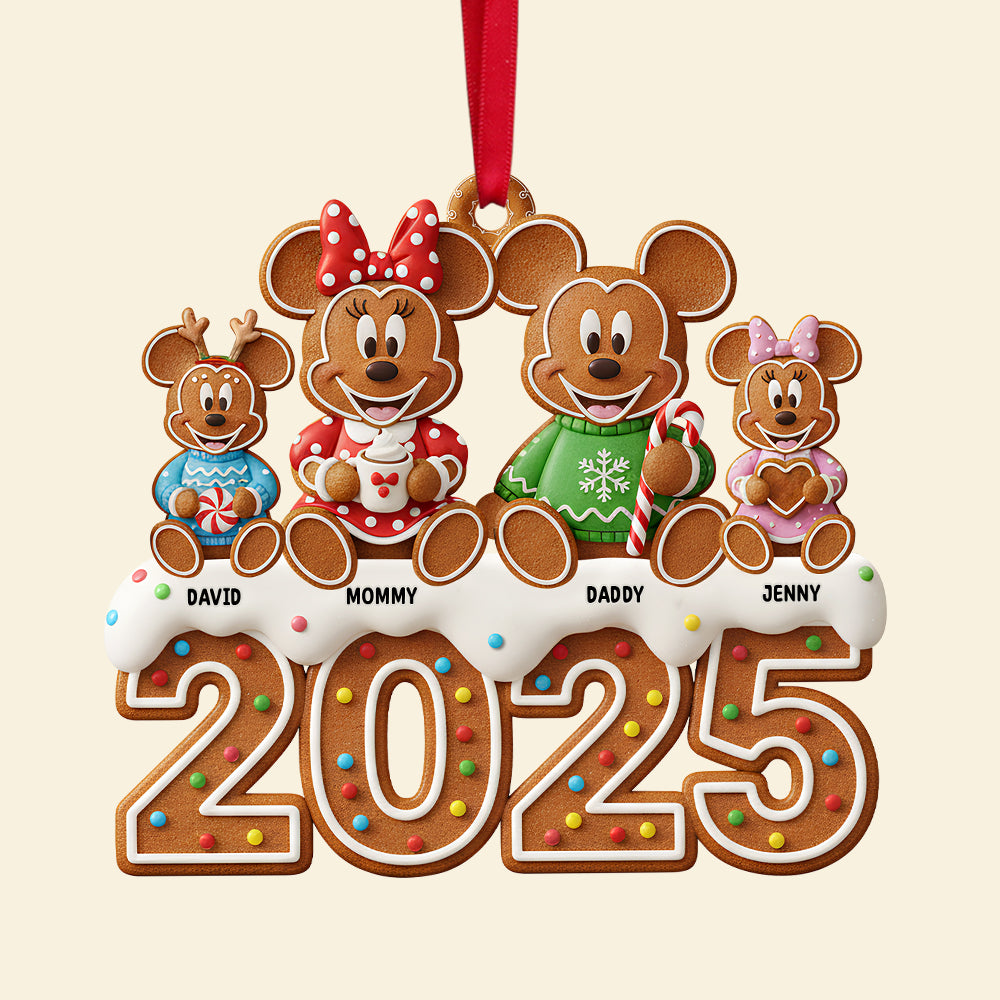 Cartoon Gingerbread Family Personalized Gifts For Family Christmas Ornament 04Natn111025 - Image 4