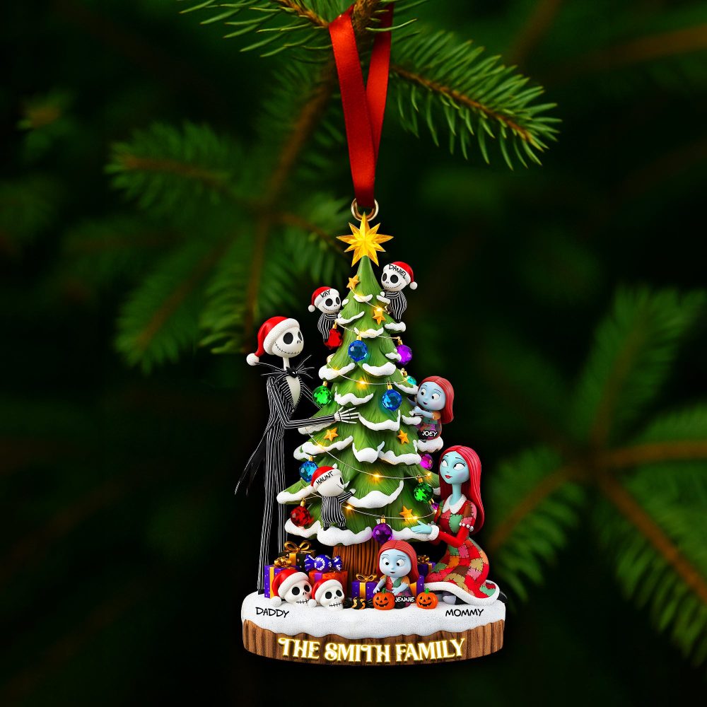 Gothic Christmas Family Ornament - Personalized Gifts For Family 01Palu200925 - Image 4
