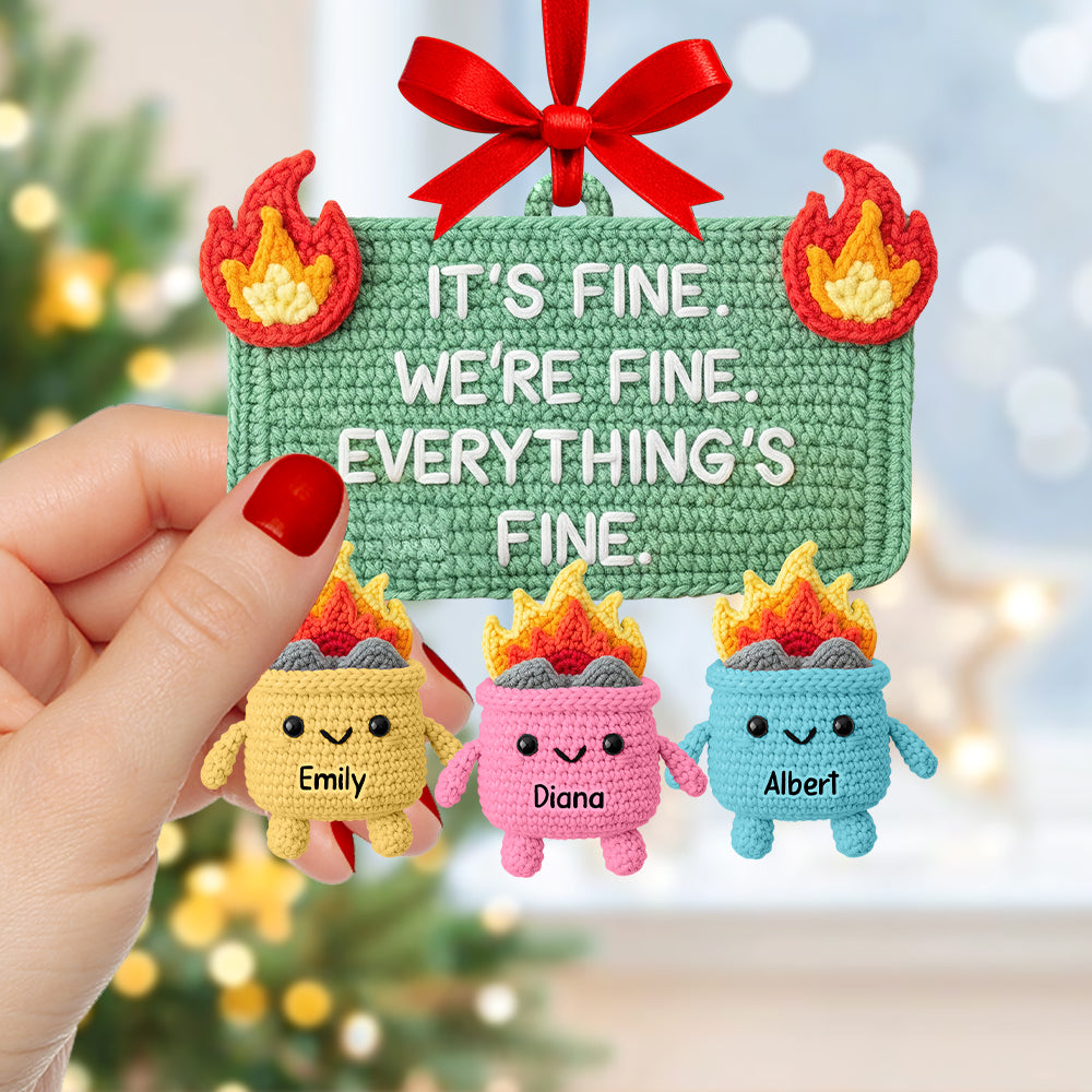 Funny Fire Meme Christmas Ornament - Personalized Gifts For Coworkers 03Naqn190825 - Image 3