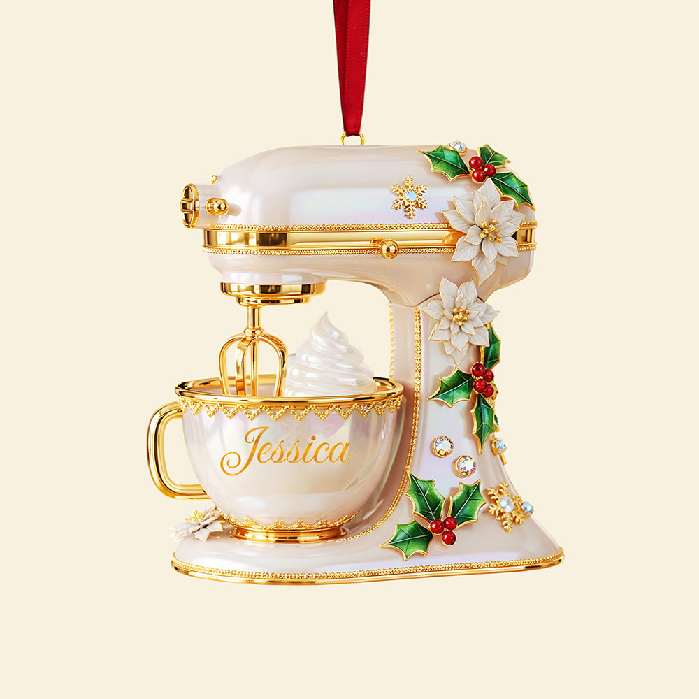 Personalized Gifts For Christmas, Baking Mixer Custom Shape Acrylic Ornament 02Pgta091025 - Image 4