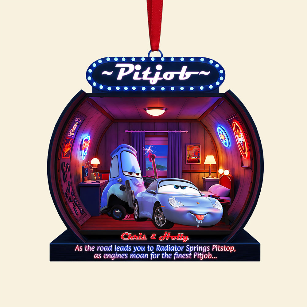 Personalized Gifts For Christmas, Naughty Couple Acrylic Ornament 01Tata240925 - Image 4