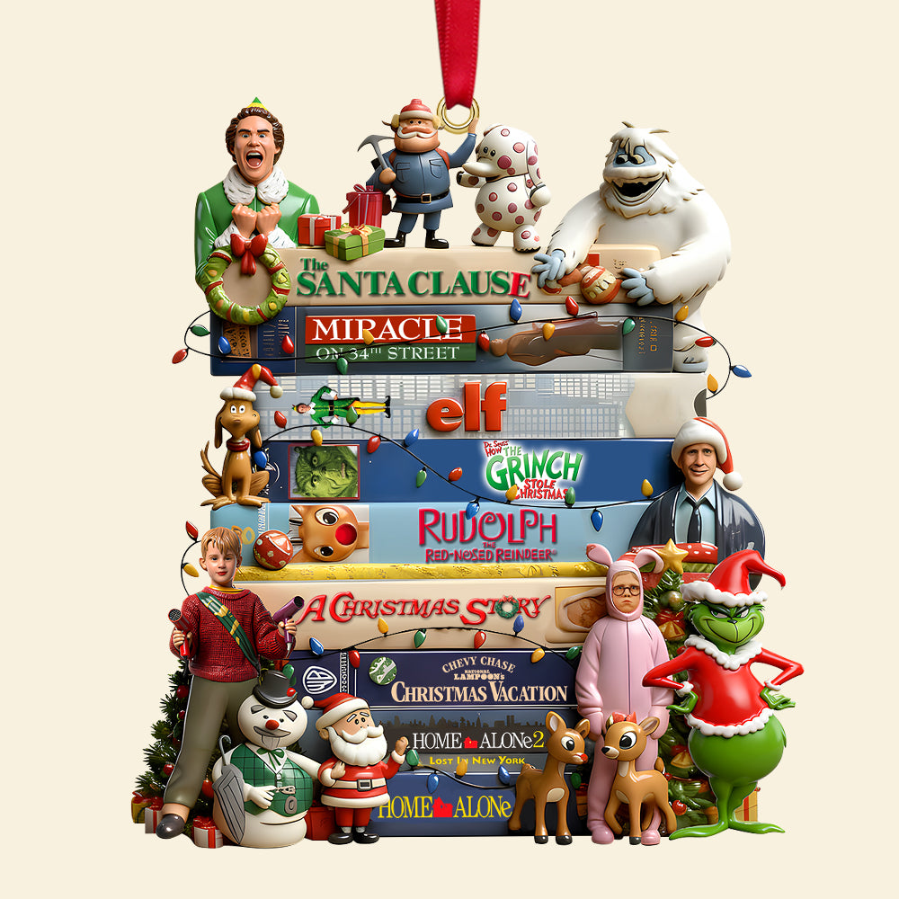 Classic Christmas Films Collection Stack Ornament, Personalized Christmas Gifts 05Qhtn131025 - Image 4