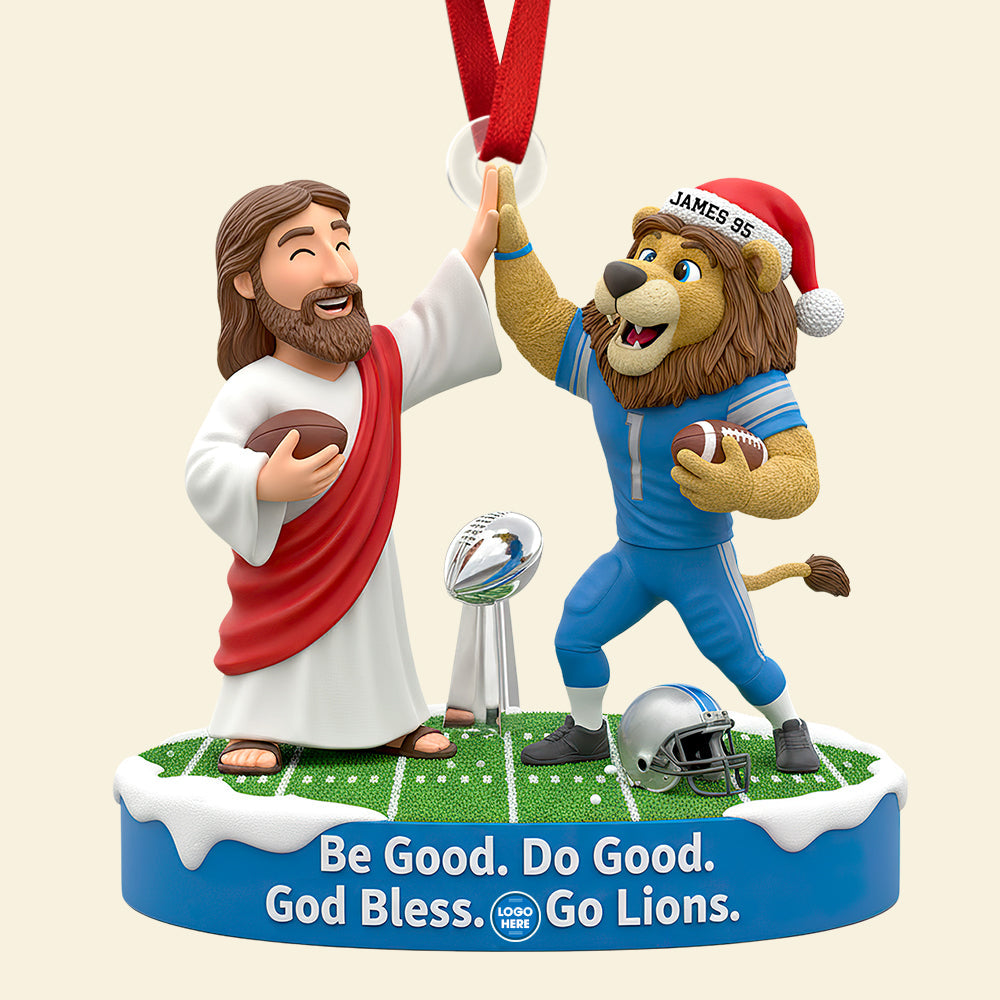 Faith & Football Christmas Ornament Personalized Gifts For Football Lovers 03Hudt230925 - Image 4