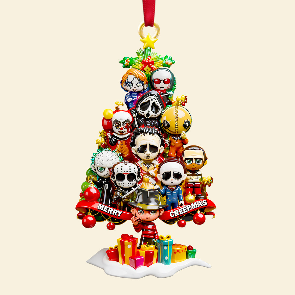 Horror Christmas Tree Ornament, Personalized Gifts For Horror Fans 02Qhdt071025 - Image 4