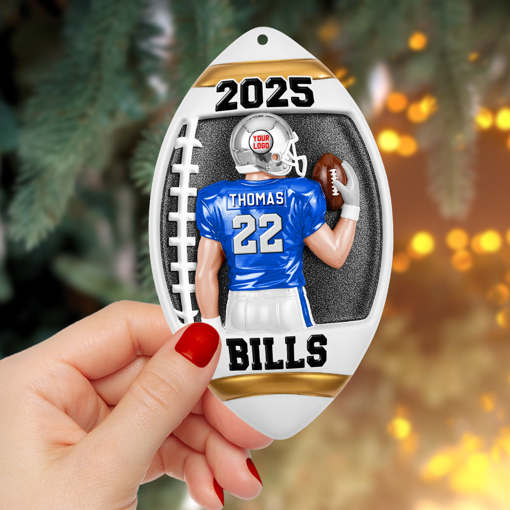American Football Player Ornament - Personalized Gifts For Players 02Huqn300825 - Image 4