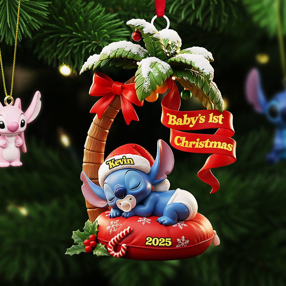 Celebrate Baby'S 1St Christmas - Personalized Acrylic Ornament For Newborns - Image 2