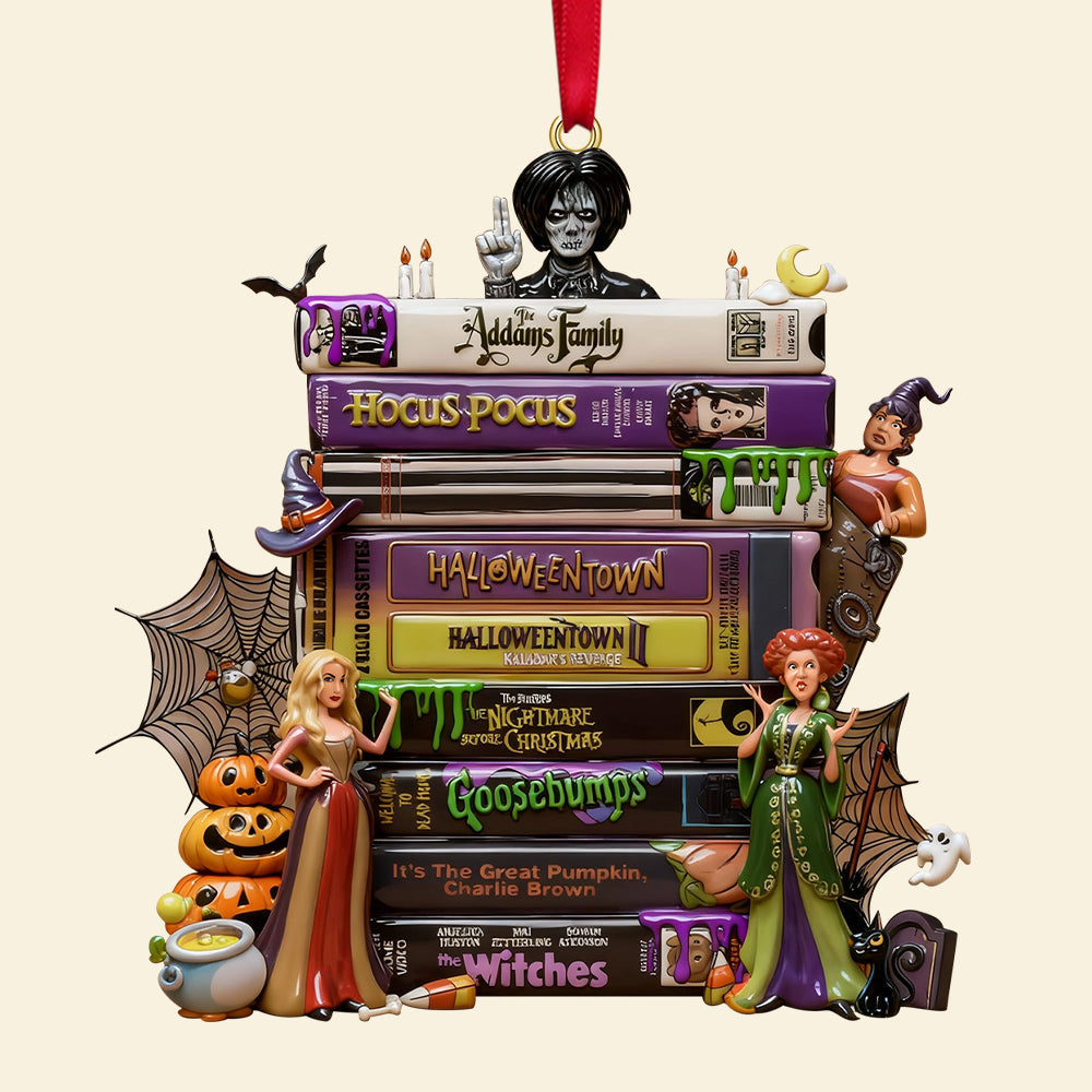Embrace Your Dark Side! - Horror Witch Tape Stack Ornament - Personalized Gifts For Horror Fans - Image 4